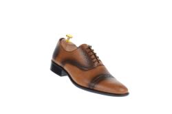 Pantofi barbati eleganti din piele naturala maro coniac - L246MD - ciucaleti