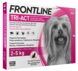 Frontline Tri-Act Spot-On Antiparazitar uz extern pentru caini cu greutatea intre 2 si 5 kg 3 pipete