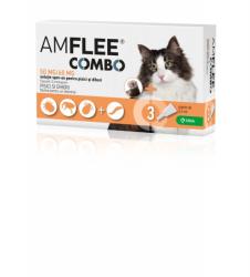 KRKA Amflee Combo Cat pentru utilizare impotriva infestatiilor cu purici si capuse 3 pipete