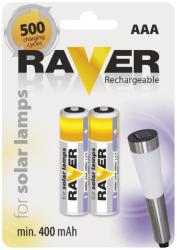 RAVER Set acumulatori NIMH RAVER AAA R03 400mA 1.2V pentru lampi solare 2buc (B7414) - sogest