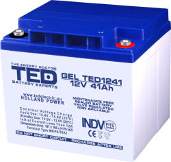 TED Electric Acumulator 12V 41A GEL AGM VRLA 197x165x171mm M6 TED Battery ExpertHolland (GEL TED1241)