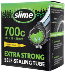 Slime - camera bicicleta 28" cu solutie antipana - 700x19C-> 700x25C - 19-622-> 25-622 - valva presta 48mm (30061) - trisport