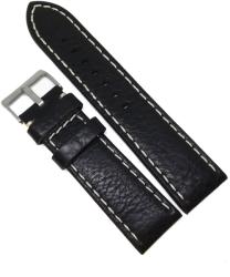  Curea Ceas Time Veranda - Piele Naturală Premium, Maro cu Cusătură Albastră (WZ3861)
