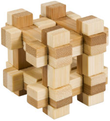 Fridolin Joc logic IQ din lemn bambus in cutie metalica-11 Fridolin
