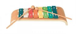 Egmont Toys Xilofon colorat si curbat cu 8 note Egmont Toys Instrument muzical de jucarie