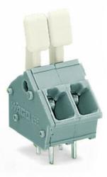 Wago PCB terminal block; finger-operated levers; 2.5 mm2; Pin spacing 5/5.08 mm; 8-pole; CAGE CLAMP®; commoning option; 2, 50 mm2; gray (256-408/333-000)