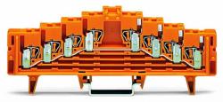 Wago 4-level same potential terminal block; for 35 x 15 mounting rail; 1, 50 mm2; orange (727-236/023-000)