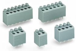 Wago PCB terminal block; push-button; 1.5 mm2; Pin spacing 5 mm; 2-pole; PUSH WIRE®; 1, 50 mm2; gray (735-302)