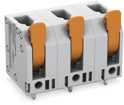 Wago PCB terminal block; lever; 4 mm2; Pin spacing 11.5 mm; 5-pole; Push-in CAGE CLAMP®; 4, 00 mm2; gray (2604-3505)