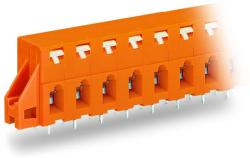 Wago PCB terminal block; push-button; 2.5 mm2; Pin spacing 7.62 mm; 7-pole; CAGE CLAMP®; clamping collar; 2, 50 mm2; orange (741-427)