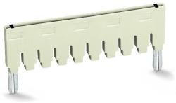 Wago Push-in type jumper bar; insulated; from 1 to 3; Nominal current 18 A; light gray (870-433)