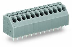 Wago PCB terminal block; push-button; 1.5 mm2; Pin spacing 3.5 mm; 10-pole; Push-in CAGE CLAMP®; 1, 50 mm2; gray (250-110)