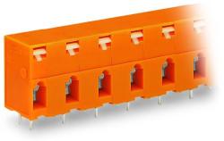 Wago PCB terminal block; push-button; 2.5 mm2; Pin spacing 10.16 mm; 8-pole; CAGE CLAMP®; 2, 50 mm2; orange (741-608)