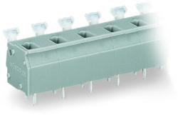 Wago PCB terminal block; push-button; 2.5 mm2; Pin spacing 10/10.16 mm; 10-pole; CAGE CLAMP®; commoning option; 2, 50 mm2; gray (255-610)