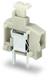 Wago Stackable PCB terminal block; push-button; 1.5 mm2; Pin spacing 3.96 mm; 1-pole; Push-in CAGE CLAMP®; 1, 50 mm2; light gray (235-201)