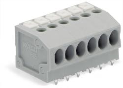 Wago PCB terminal block; push-button; 1.5 mm2; Pin spacing 3.5 mm; 8-pole; Push-in CAGE CLAMP®; 1, 50 mm2; gray (805-158)
