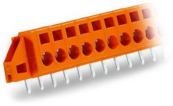 Wago PCB terminal block; 2.5 mm2; Pin spacing 5.08 mm; 10-pole; CAGE CLAMP®; clamping collar; 2, 50 mm2; orange (231-640/017-000)