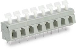 Wago PCB terminal block; push-button; 2.5 mm2; Pin spacing 7.5/7.62 mm; 4-pole; CAGE CLAMP®; commoning option; 2, 50 mm2; gray (257-554)