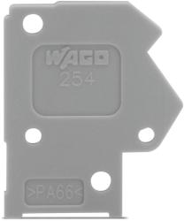 Wago End plate; 1 mm thick; snap-fit type; gray (254-100)