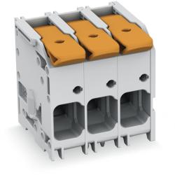 Wago PCB terminal block; lever; 16 mm2; Pin spacing 10 mm; 12-pole; Push-in CAGE CLAMP®; 16, 00 mm2; gray (2616-1112/020-000)