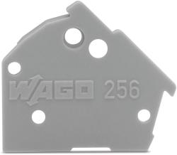 Wago End plate; snap-fit type; 1 mm thick; gray (256-100)