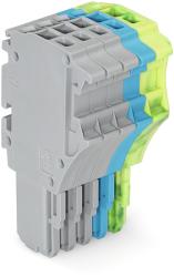 Wago 1-conductor female plug; 1.5 mm2; 5-pole; 1, 50 mm2; gray, blue, green-yellow (2020-105/000-038)