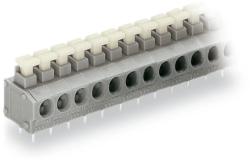 Wago PCB terminal block; push-button; 1.5 mm2; Pin spacing 5/5.08 mm; 2-pole; Push-in CAGE CLAMP®; 1, 50 mm2; gray (235-402/331-000)