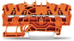 Wago 4-conductor through terminal block; 2.5 mm2; suitable for Ex e II applications; side and center marking; for DIN-rail 35 x 15 and 35 x 7.5; Push-in CAGE CLAMP®; 2, 50 mm2; orange (2002-1402)
