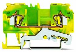 Wago 2-conductor ground terminal block; 4 mm2; side and center marking; for DIN-rail 35 x 15 and 35 x 7.5; CAGE CLAMP®; 4, 00 mm2; green-yellow (880-907)