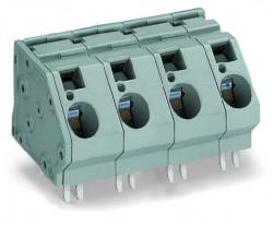Wago PCB terminal block; 16 mm2; Pin spacing 15 mm; 2-pole; CAGE CLAMP®; commoning option; 16, 00 mm2; gray (745-602/006-000)
