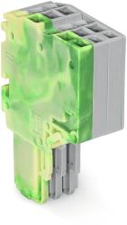 Wago 2-conductor female connector; 1.5 mm2; 3-pole; 1, 50 mm2; green-yellow, gray (2020-203/000-037)
