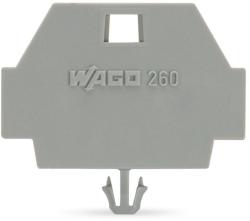 Wago End plate; with snap-in mounting foot; gray (260-371)