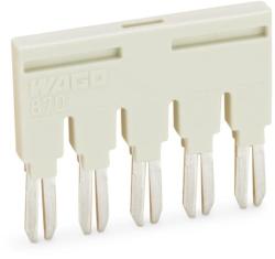Wago Push-in type jumper bar; insulated; 5-way; Nominal current 18 A; light gray (870-405)