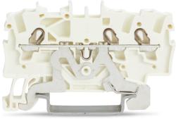 Wago 3-conductor shield terminal block; 1.5 mm2; side and center marking; for DIN-rail 35 x 15 and 35 x 7.5; Push-in CAGE CLAMP®; 1, 50 mm2; white (2001-1308)