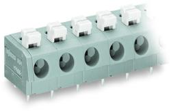 Wago PCB terminal block; push-button; 2.5 mm2; Pin spacing 7.5 mm; 2-pole; Push-in CAGE CLAMP®; 2, 50 mm2; gray (804-302)