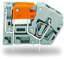 Wago Stackable PCB terminal block; with knife disconnect; 2.5 mm2; Pin spacing 5 mm; 1-pole; CAGE CLAMP®; 2, 50 mm2; gray (742-101)
