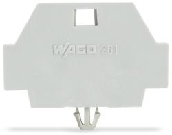 Wago End plate; with snap-in mounting foot; gray (261-371)