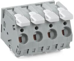 Wago PCB terminal block; lever; 6 mm2; Pin spacing 10 mm; 8-pole; CAGE CLAMP®; commoning option; 6, 00 mm2; gray (2706-258)