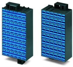 Wago Matrix patchboard; 48-pole; Marking 1-48; suitable for Ex i applications; Color of modules: blue; Module marking, side 1 and 2 vertical; 1, 50 mm2; dark gray (726-441)
