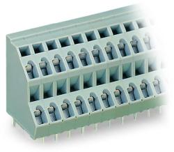 Wago Double-deck PCB terminal block; 2.5 mm2; Pin spacing 5 mm; 2 x 4-pole; CAGE CLAMP®; 2, 50 mm2; gray (736-104)