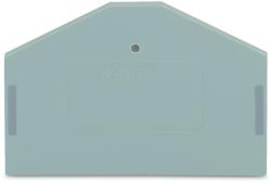 Wago End and intermediate plate; 2.5 mm thick; gray (280-312)
