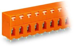 Wago PCB terminal block; push-button; 2.5 mm2; Pin spacing 7.62 mm; 8-pole; CAGE CLAMP®; 2, 50 mm2; orange (741-408)