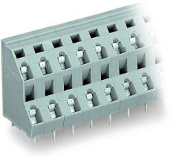 Wago Double-deck PCB terminal block; 2.5 mm2; Pin spacing 7.5 mm; 2 x 8-pole; CAGE CLAMP®; 2, 50 mm2; gray (736-508)