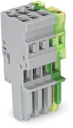 Wago 1-conductor female plug; 4 mm2; 4-pole; 4, 00 mm2; gray, green-yellow (769-104/000-036)