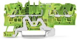 Wago 3-conductor ground terminal block; 2.5 mm2; side and center marking; for DIN-rail 35 x 15 and 35 x 7.5; Push-in CAGE CLAMP®; 2, 50 mm2; green-yellow (2002-1707)