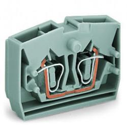 Wago 2-conductor center terminal block; without push-buttons; 2.5 mm2; CAGE CLAMP®; 2, 50 mm2; gray (264-321)