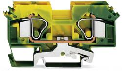 Wago 2-conductor ground terminal block; 16 mm2; lateral marker slots; for DIN-rail 35 x 15 and 35 x 7.5; CAGE CLAMP®; 16, 00 mm2; green-yellow (283-607)