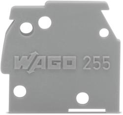 Wago End plate; snap-fit type; 1 mm thick; gray (255-100)