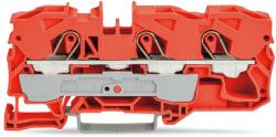 Wago 3-conductor through terminal block; 16 mm2; suitable for Ex e II applications; side and center marking; for DIN-rail 35 x 15 and 35 x 7.5; Push-in CAGE CLAMP®; 16, 00 mm2; orange (2016-1302)