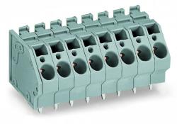 Wago PCB terminal block; 6 mm2; Pin spacing 7.5 mm; 10-pole; CAGE CLAMP®; commoning option; 6, 00 mm2; gray (745-310)